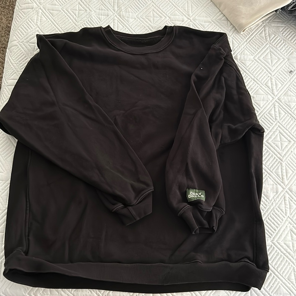 Daily Drills Black Oversized Crew🖤